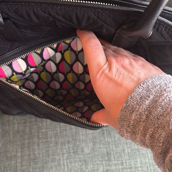 VERA BRADLEY DAY OFF SATCHEL SHOULDER BAG CLASSIC BLACK SIGNATURE RETIRED NWOT - Picture 9 of 12